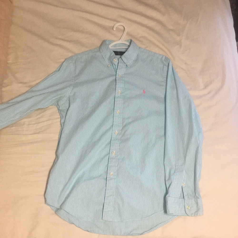 POLO BLUE STRIPED BUTTON DOWN